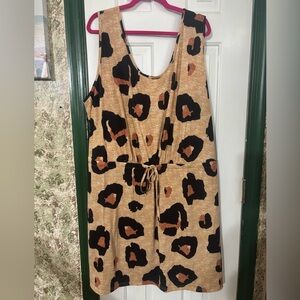 SHEIN Animal Print Sleeveless Dress